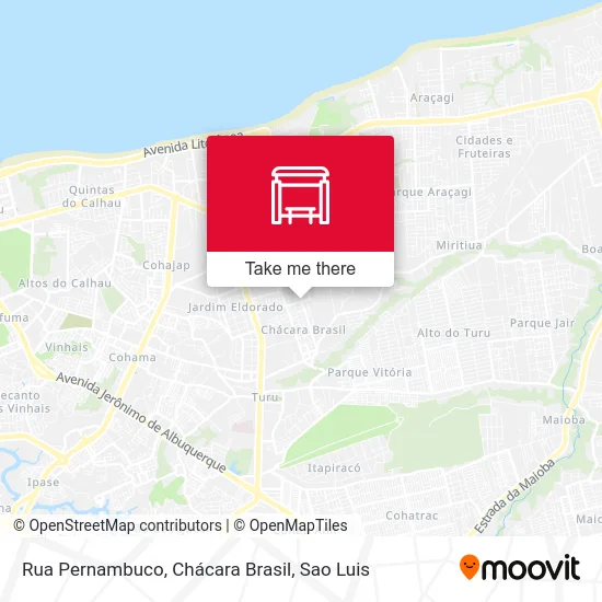 Rua Pernambuco, Chácara Brasil map