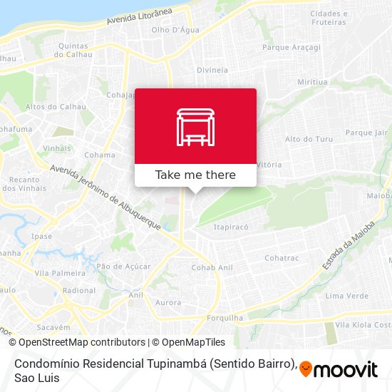 Mapa Condomínio Residencial Tupinambá (Sentido Bairro)