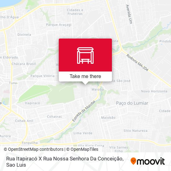 Rua Itapiracó X Rua Nossa Senhora Da Conceição map