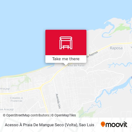 Acesso À Praia De Mangue Seco (Volta) map