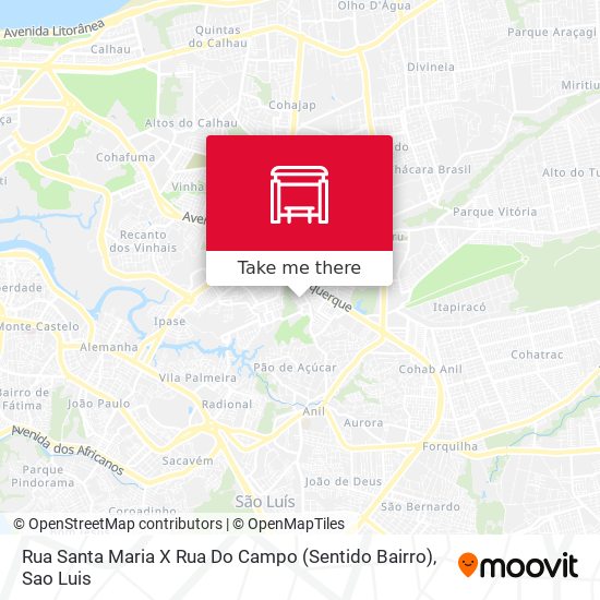 Rua Santa Maria X Rua Do Campo (Sentido Bairro) map