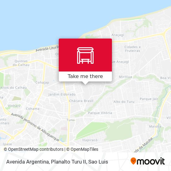 Mapa Avenida Argentina, Planalto Turu II