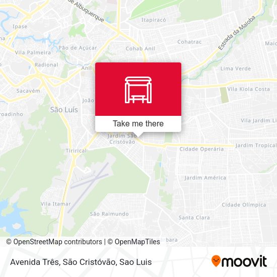 Avenida Três, São Cristóvão map