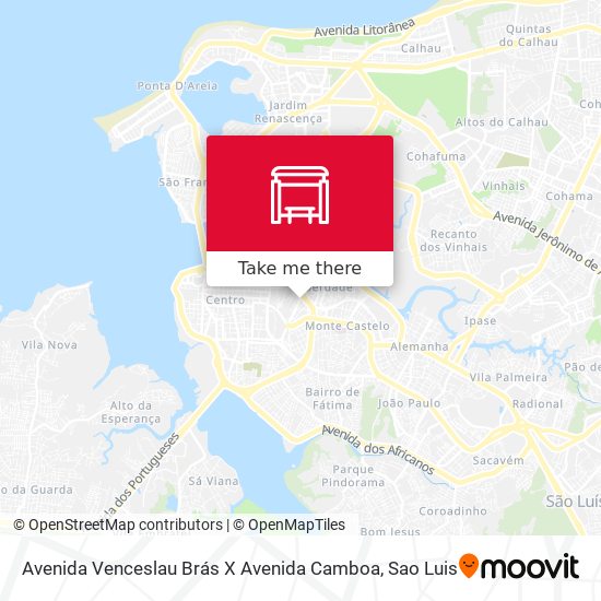 Mapa Avenida Venceslau Brás X Avenida Camboa