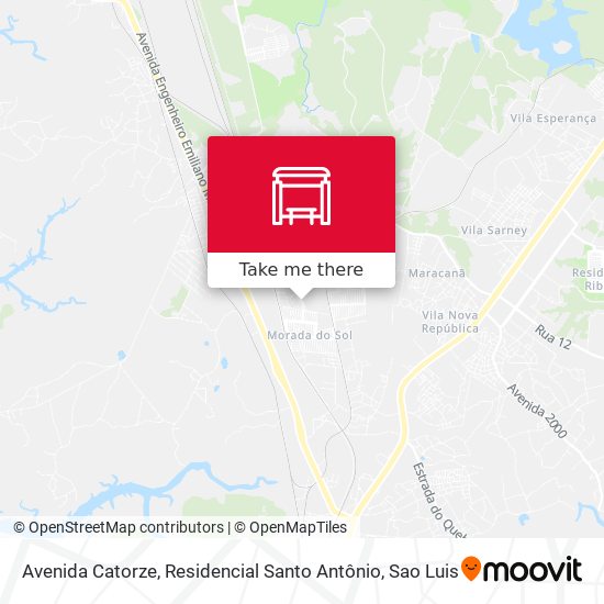 Avenida Catorze, Residencial Santo Antônio map