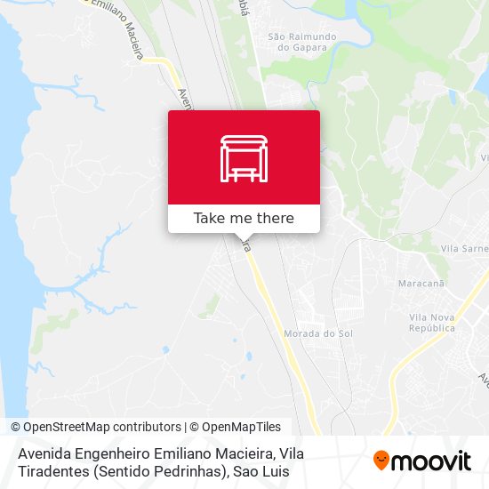 Avenida Engenheiro Emiliano Macieira, Vila Tiradentes (Sentido Pedrinhas) map