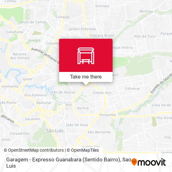 Garagem - Expresso Guanabara (Sentido Bairro) map