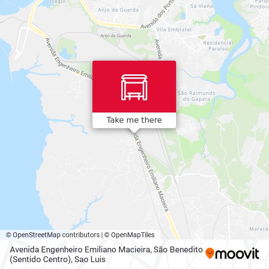 Avenida Engenheiro Emiliano Macieira, São Benedito (Sentido Centro) map