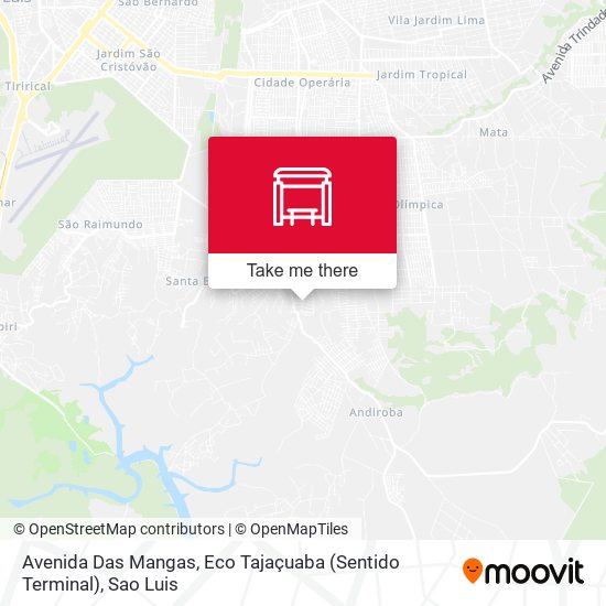 Avenida Das Mangas, Eco Tajaçuaba (Sentido Terminal) map
