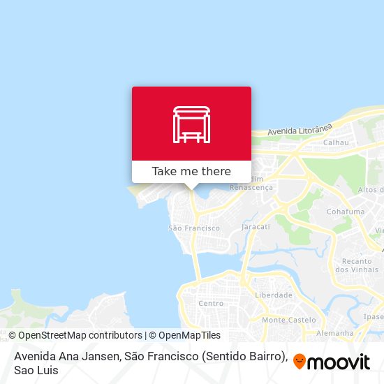 Avenida Ana Jansen, São Francisco (Sentido Bairro) map