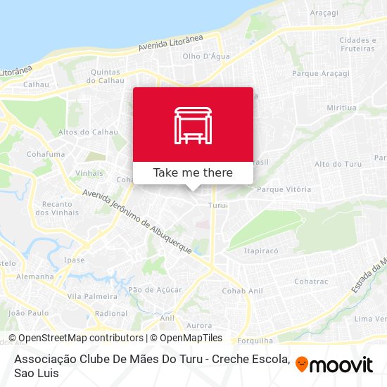 Associação Clube De Mães Do Turu - Creche Escola map