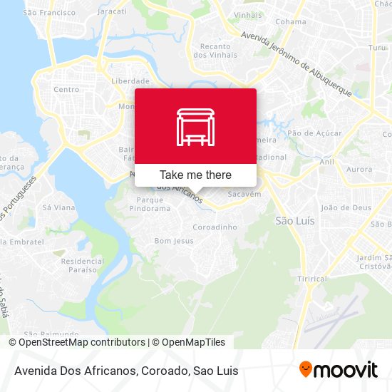 Avenida Dos Africanos, Coroado map