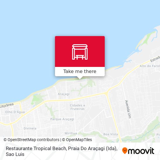 Restaurante Tropical Beach, Praia Do Araçagi (Ida) map