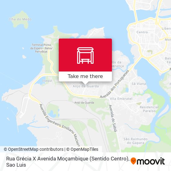 Rua Grécia X Avenida Moçambique (Sentido Centro) map