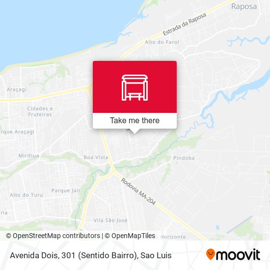 Avenida Dois, 301 (Sentido Bairro) map