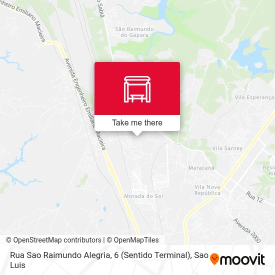 Rua Sao Raimundo Alegria, 6 (Sentido Terminal) map