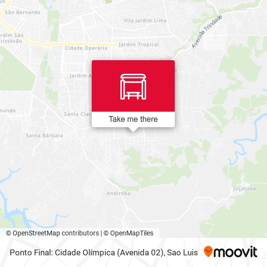 Ponto Final: Cidade Olímpica (Avenida 02) map