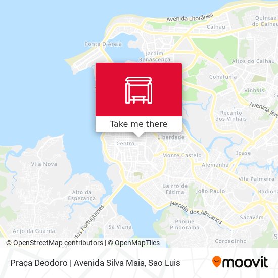 Mapa Praça Deodoro | Avenida Silva Maia