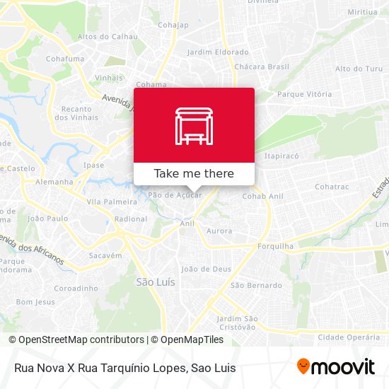 Rua Nova X Rua Tarquínio Lopes map