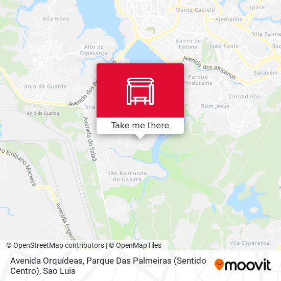 Avenida Orquídeas, Parque Das Palmeiras (Sentido Centro) map