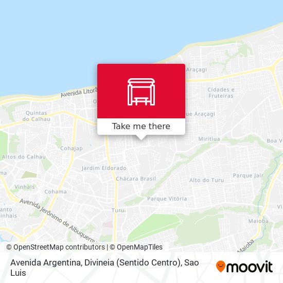 Avenida Argentina, Divineia (Sentido Centro) map