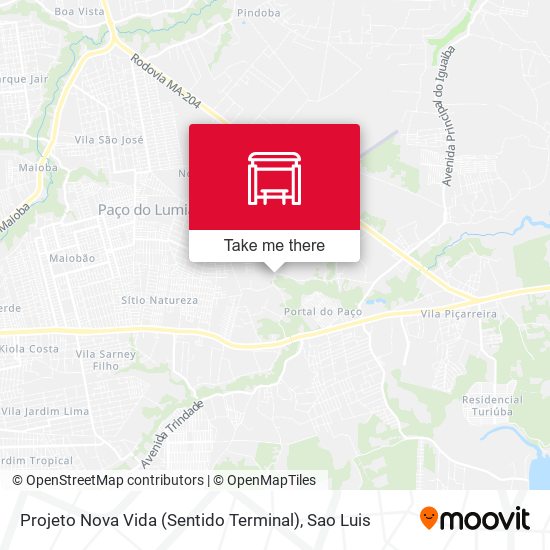 Projeto Nova Vida (Sentido Terminal) map