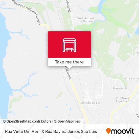 Rua Vinte Um Abril X Rua Bayma Júnior map