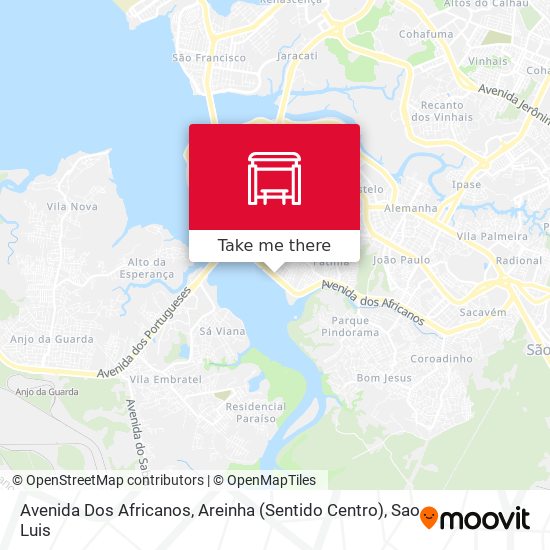 Mapa Avenida Dos Africanos, Areinha (Sentido Centro)