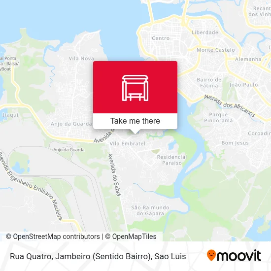Rua Quatro, Jambeiro (Sentido Bairro) map