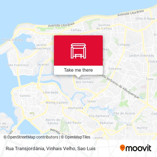 Rua Transjordânia, Vinhais Velho map