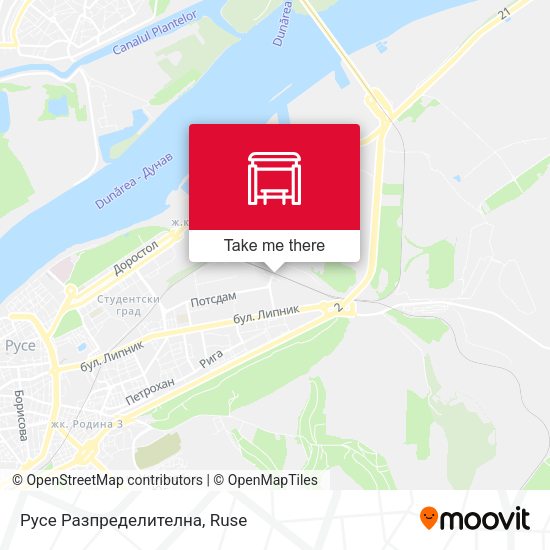 Русе Разпределителна map