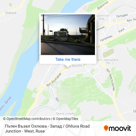 Карта Пътен Възел Охлюва - Запад / Ohliuva Road Junction - West