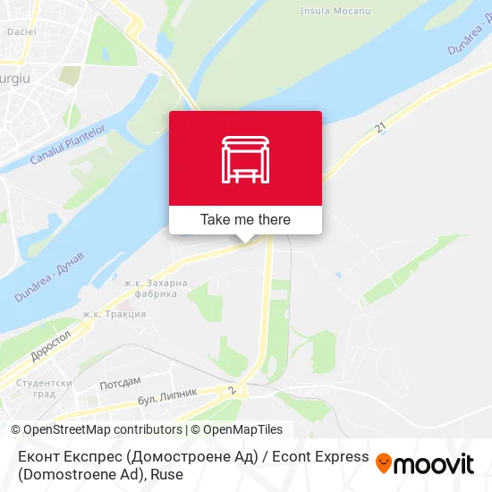 Карта Еконт Експрес (Домостроене Ад) / Econt Express (Domostroene Ad)
