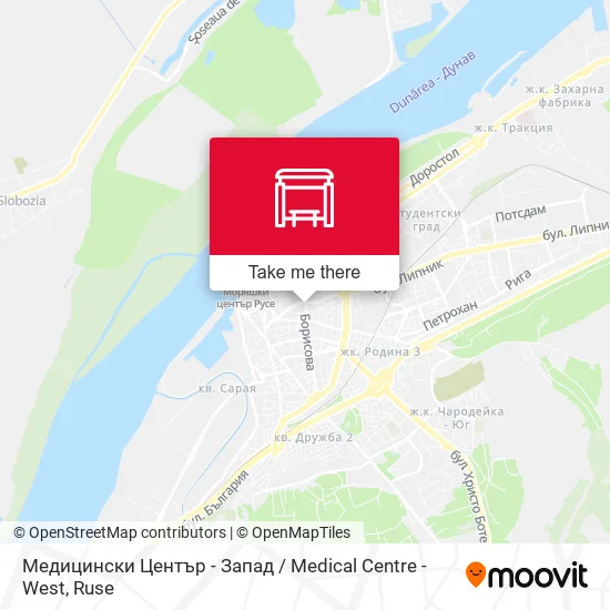Карта Медицински Център - Запад / Medical Centre - West