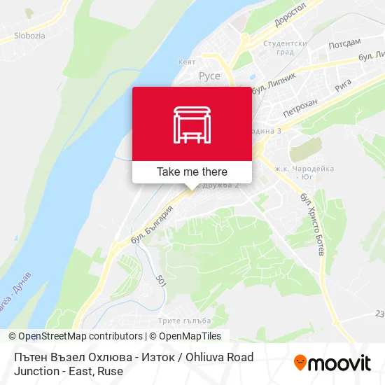 Карта Пътен Възел Охлюва - Изток / Ohliuva Road Junction - East