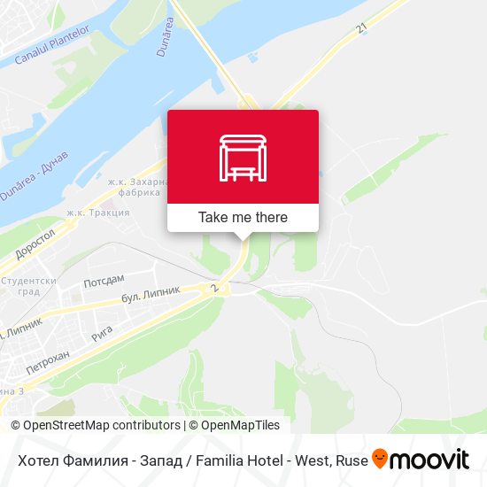 Карта Хотел Фамилия - Запад / Familia Hotel - West