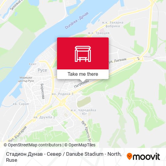 Стадион Дунав - Север / Danube Stadium - North map