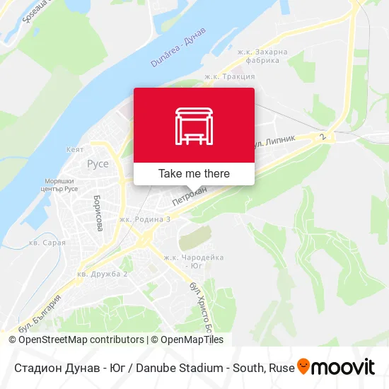 Карта Стадион Дунав - Юг / Danube Stadium - South