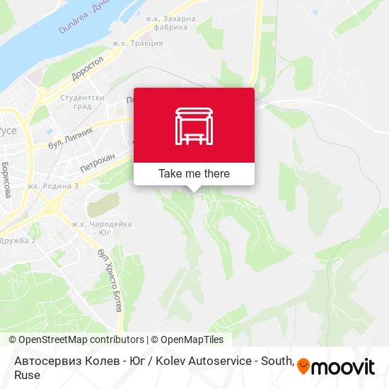 Карта Автосервиз Колев - Юг / Kolev Autoservice - South