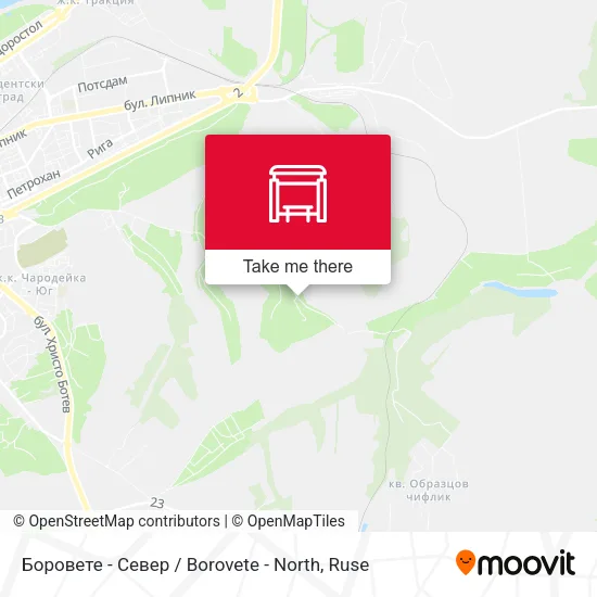 Карта Боровете - Север / Borovete - North