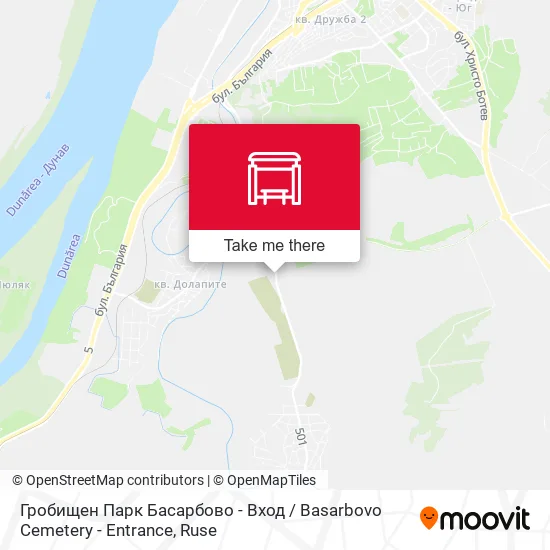 Карта Гробищен Парк Басарбово - Вход / Basarbovo Cemetery - Entrance