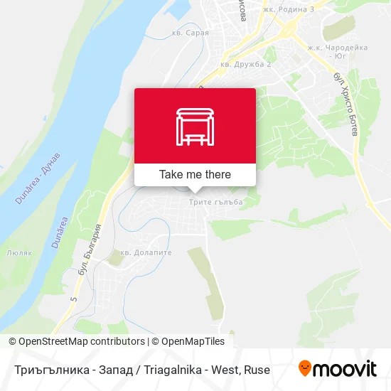 Триъгълника - Запад / Triagalnika - West map