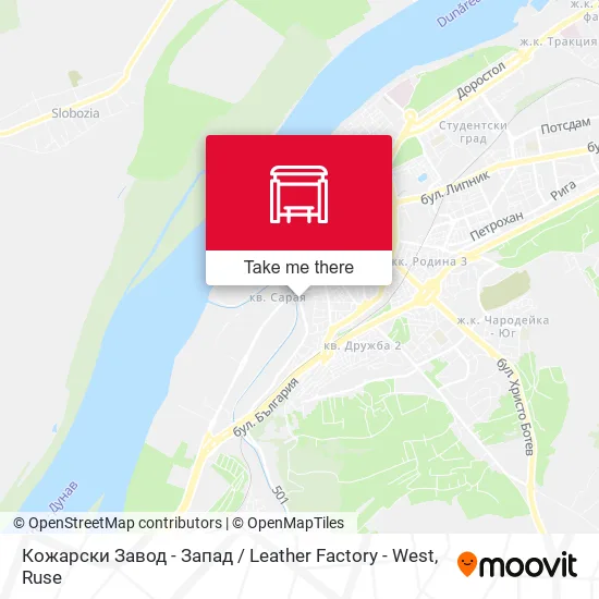 Карта Кожарски Завод - Запад / Leather Factory - West