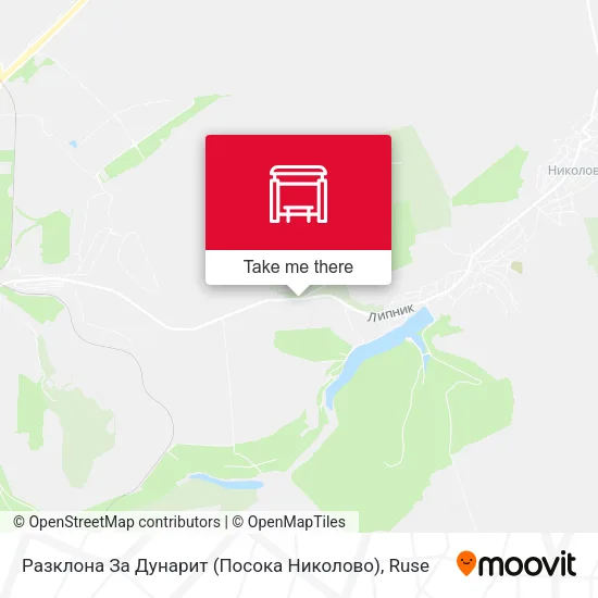 Карта Разклона За Дунарит (Посока Николово)