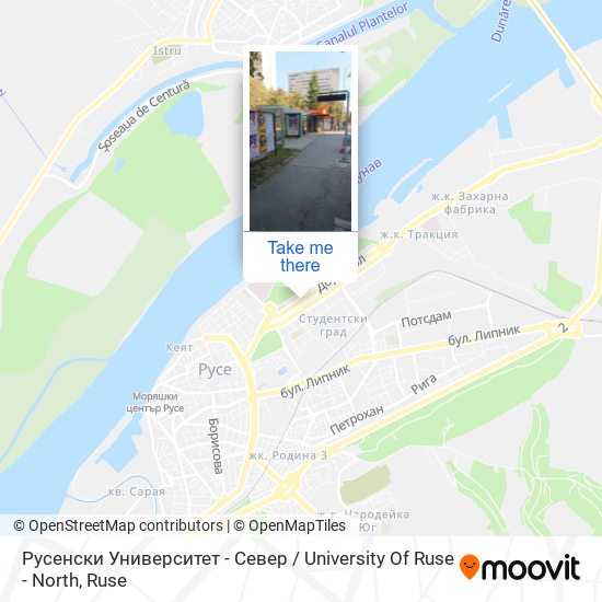 Русенски Университет - Север map