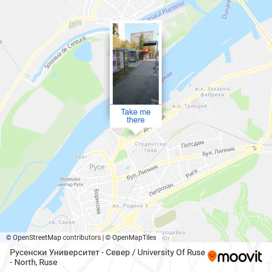 Русенски Университет - Север / University Of Ruse - North map