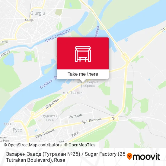 Карта Захарен Завод (Тутракан №25) / Sugar Factory (25 Tutrakan Boulevard)