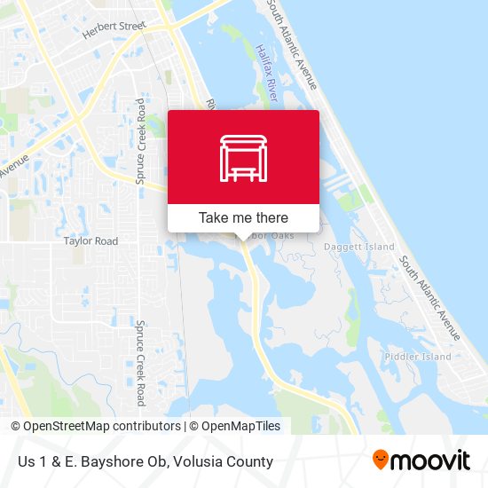 Mapa de Us 1 & E. Bayshore Ob
