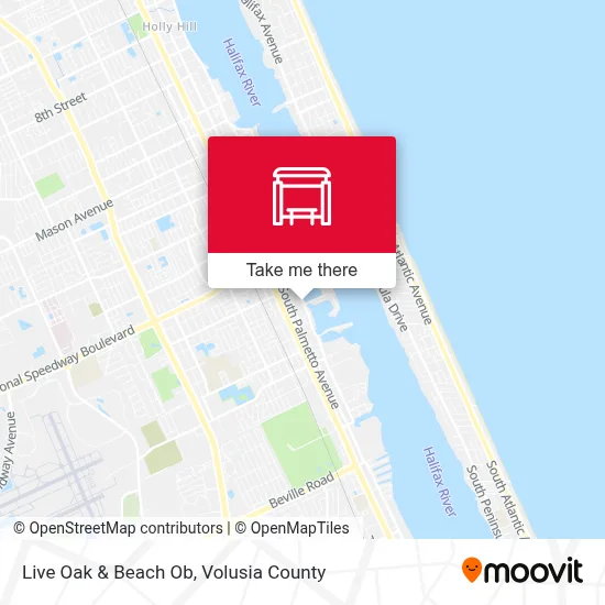 Live Oak & Beach Ob map