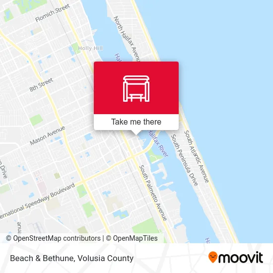 Beach & Bethune map